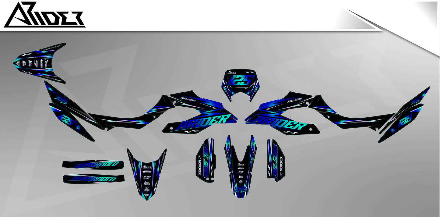 Graphics Kit suitable for Aprilia SX 125 - Glitch Edition