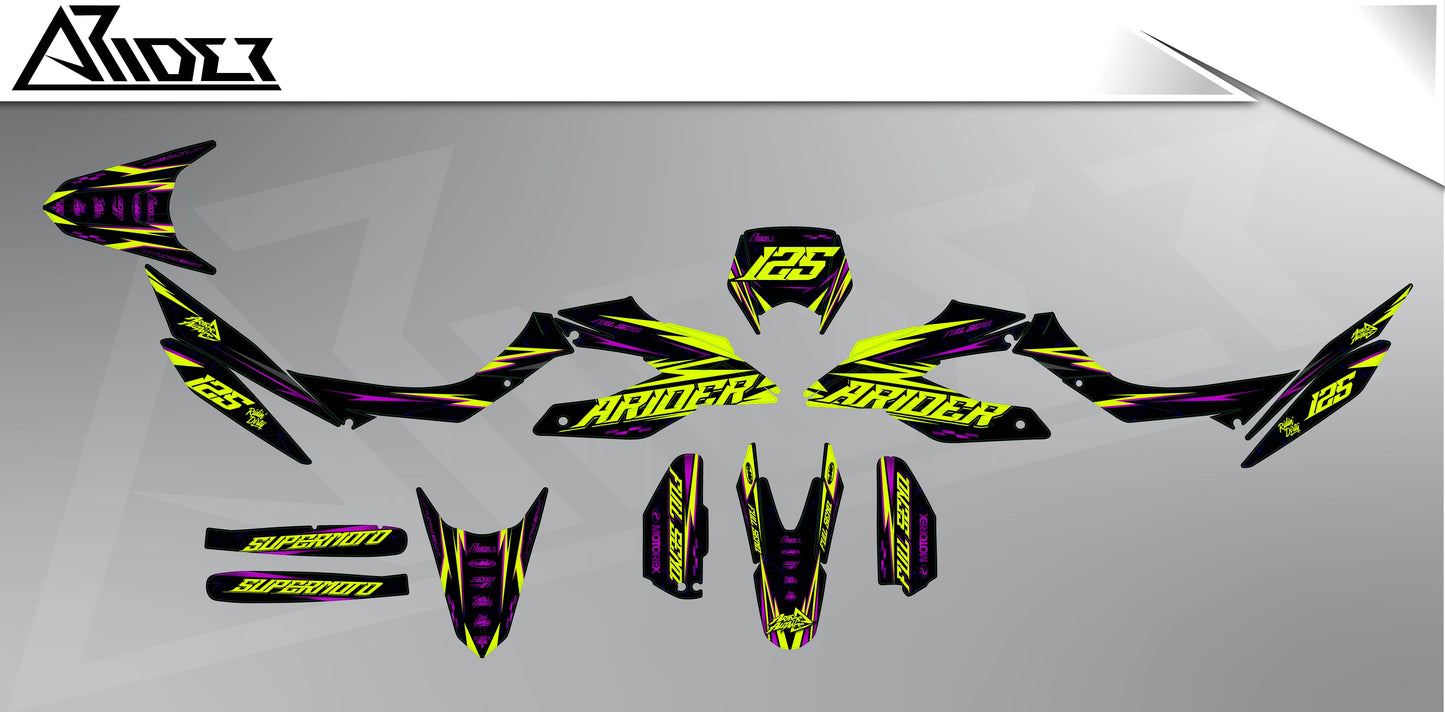 Graphics Kit suitable for Aprilia SX 125 - Glitch Edition