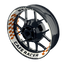 Felgenaufkleber Cafe Racer Premium Design Grid W orange