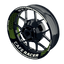 Felgenaufkleber Cafe Racer Premium Design Hexagon B grün