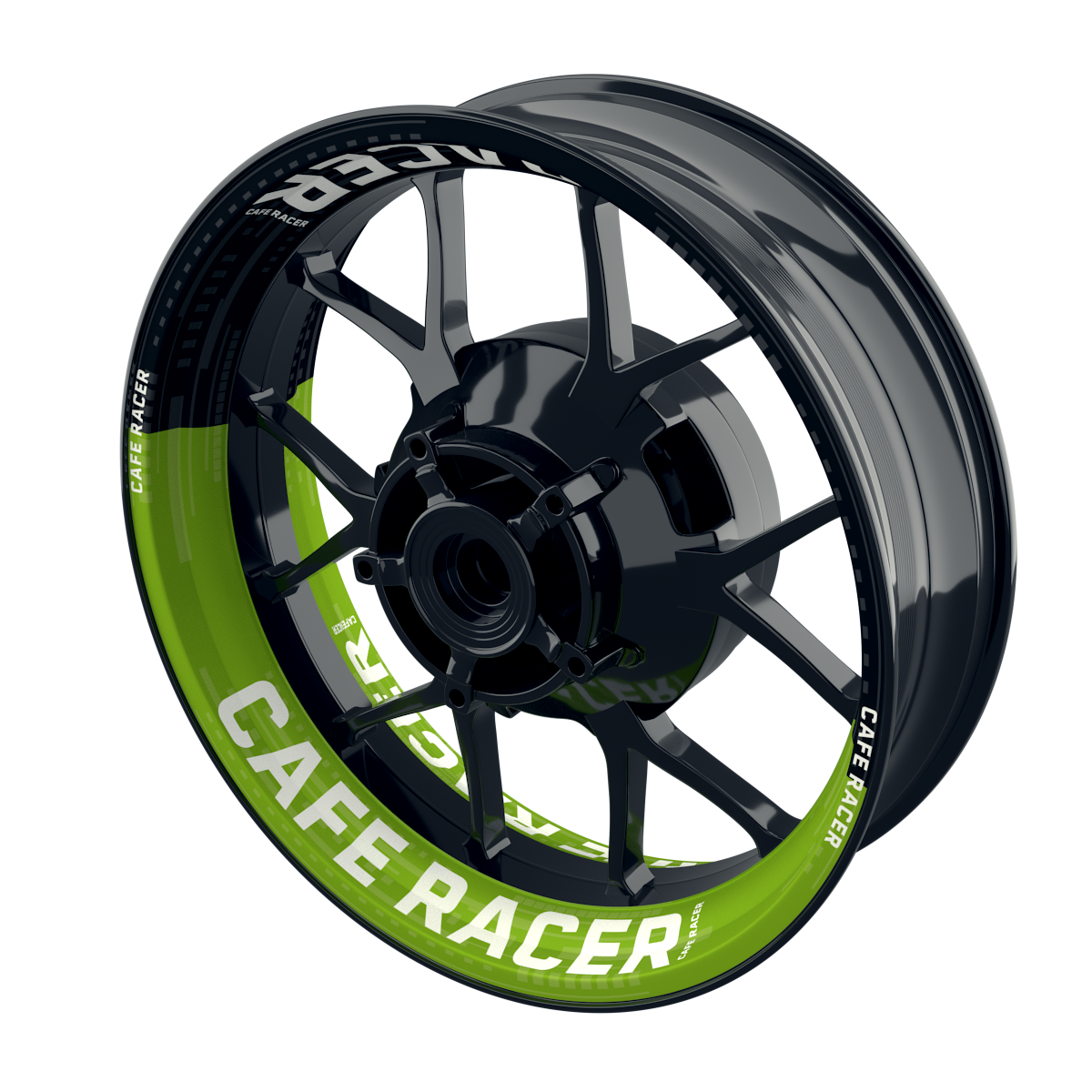 Felgenaufkleber Cafe Racer V1 Premium grün