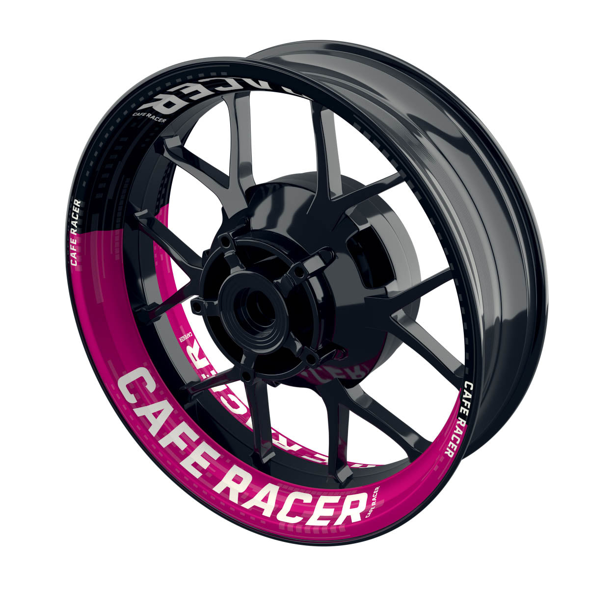 Felgenaufkleber Cafe Racer V1 Premium pink