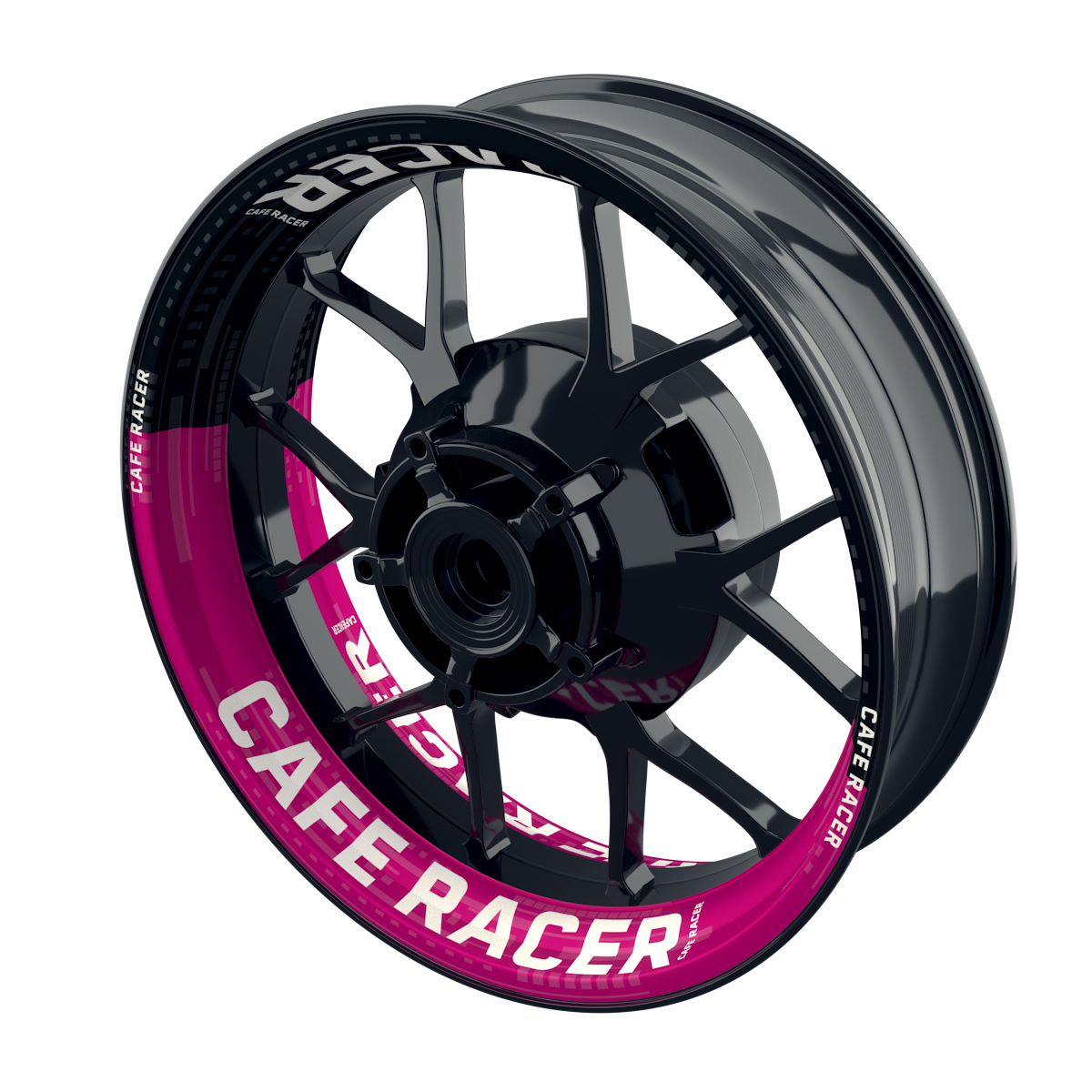 Felgenaufkleber Cafe Racer V1 Premium pink