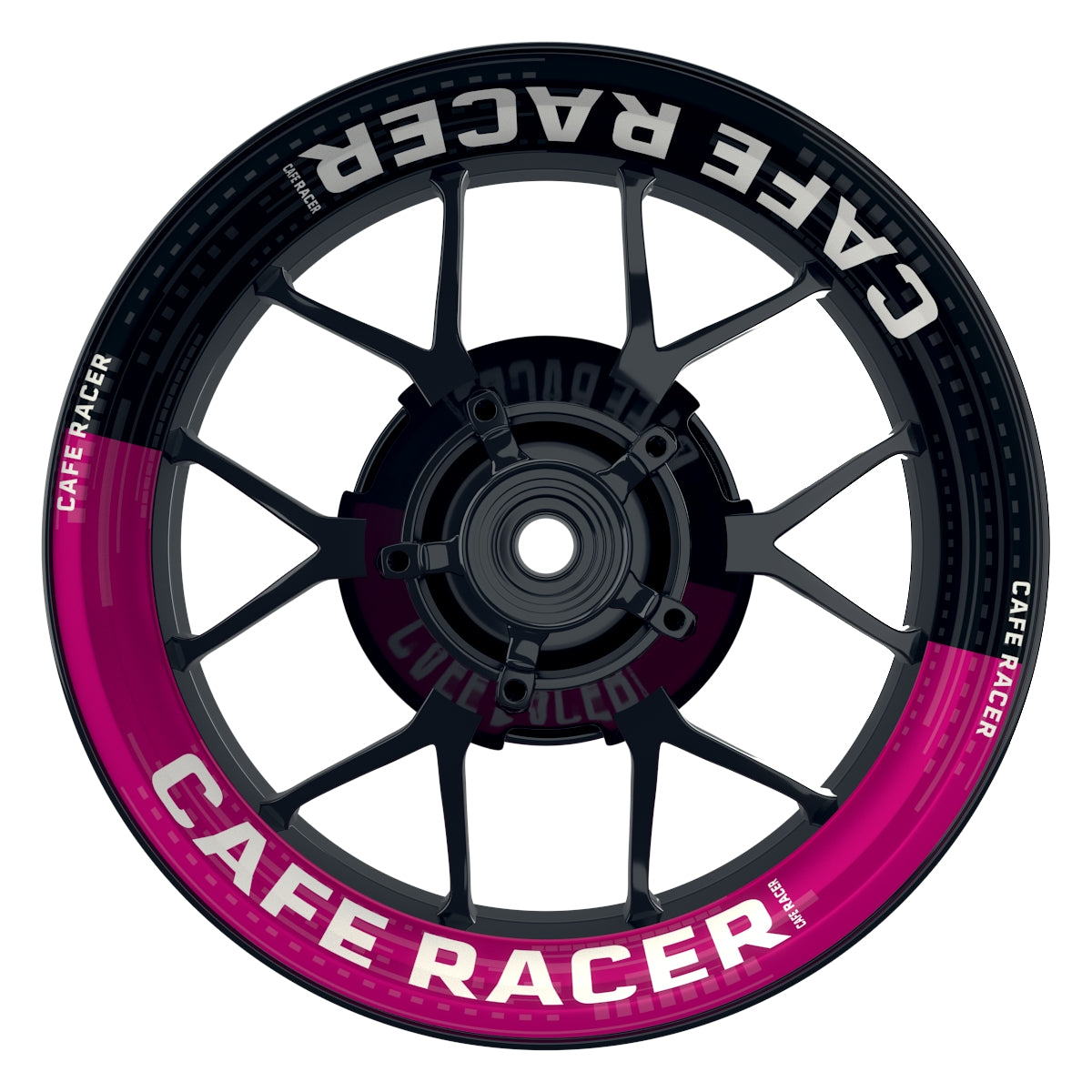 Felgenaufkleber Cafe Racer V1 Premium pink