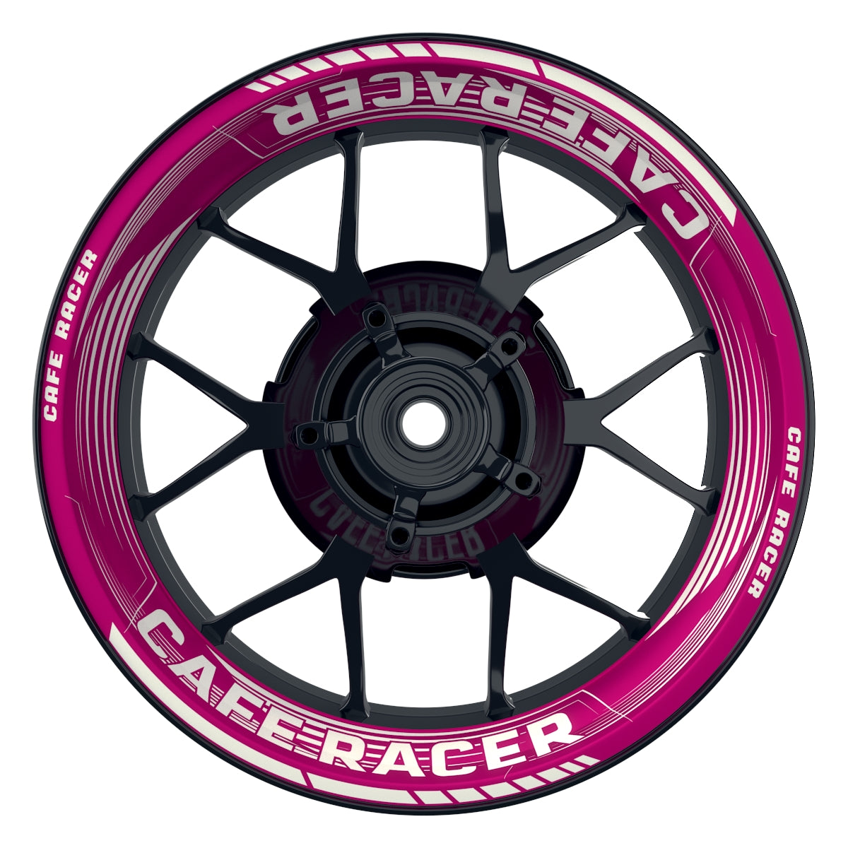 Felgenaufkleber Cafe racer Premium Design Saw B pink