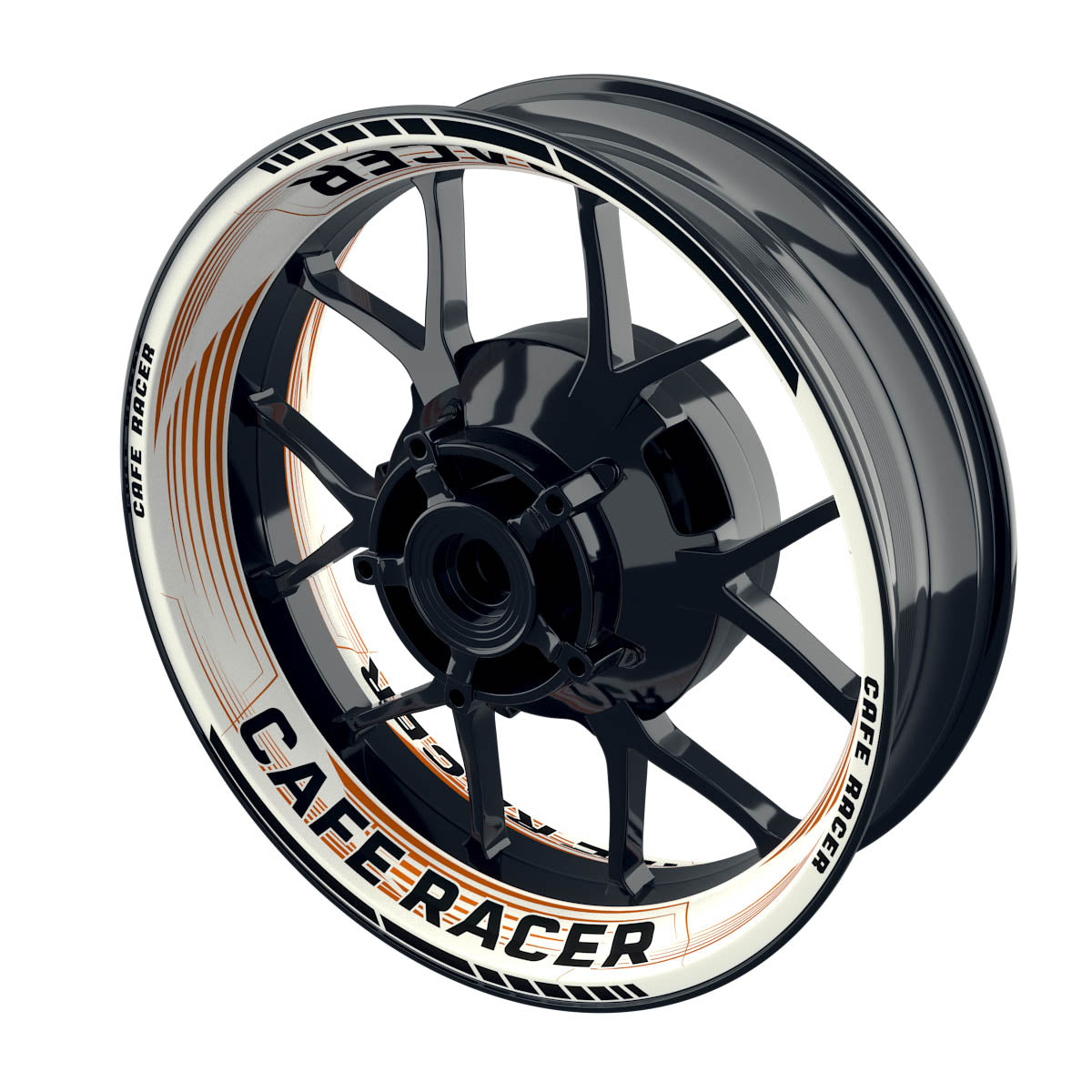 Felgenaufkleber Cafe racer Premium Design Saw W grün