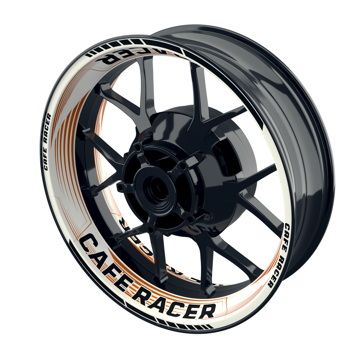 Felgenaufkleber Cafe racer Premium Design Saw W grün