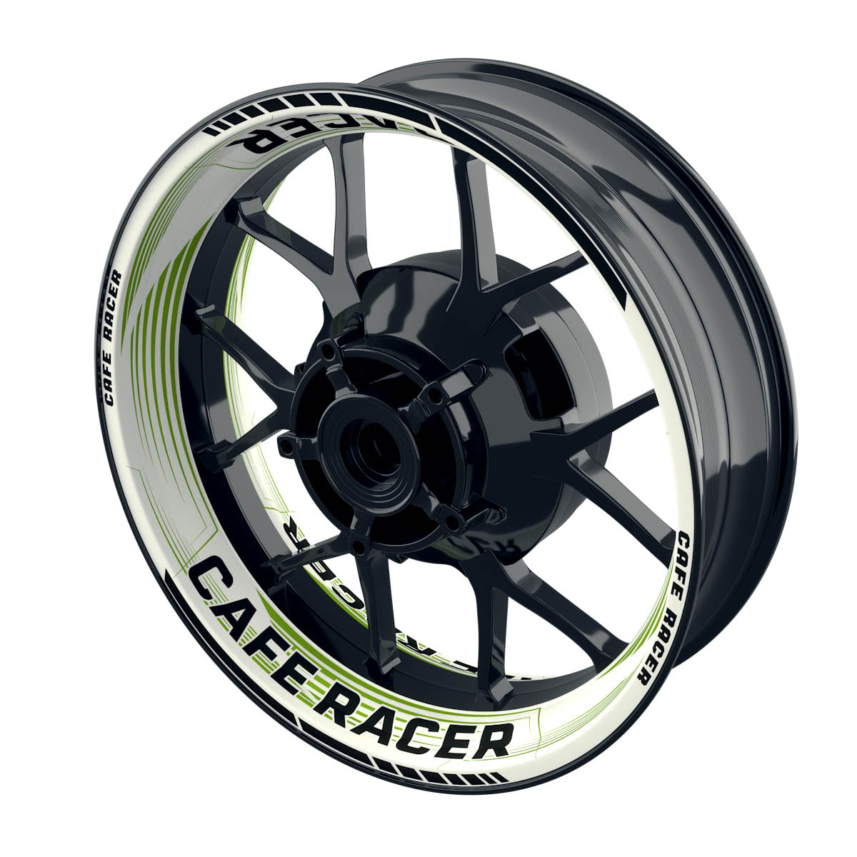 Felgenaufkleber Cafe racer Premium Design Saw W orange