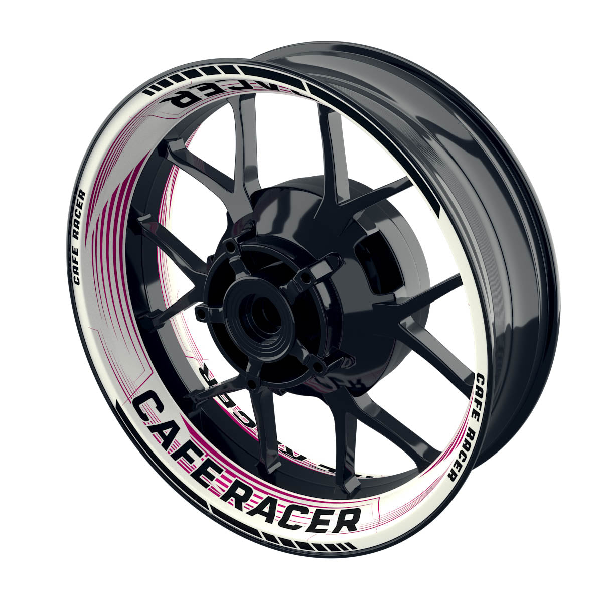 Felgenaufkleber Cafe racer Premium Design Saw W pink