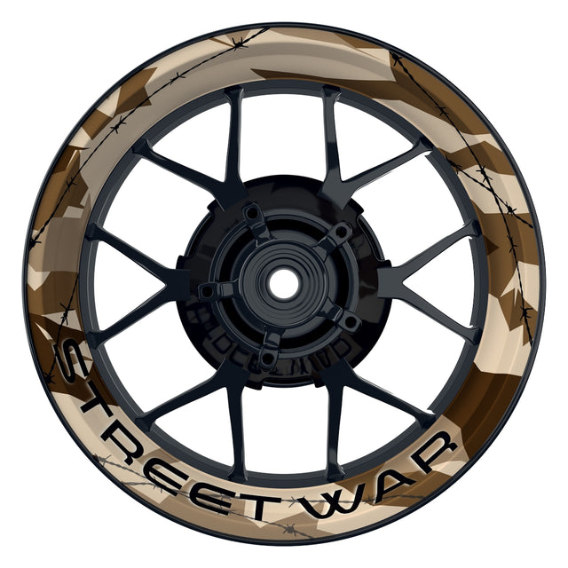 Felgenaufkleber Camouflage Desert eckig Streetwar Premium keine