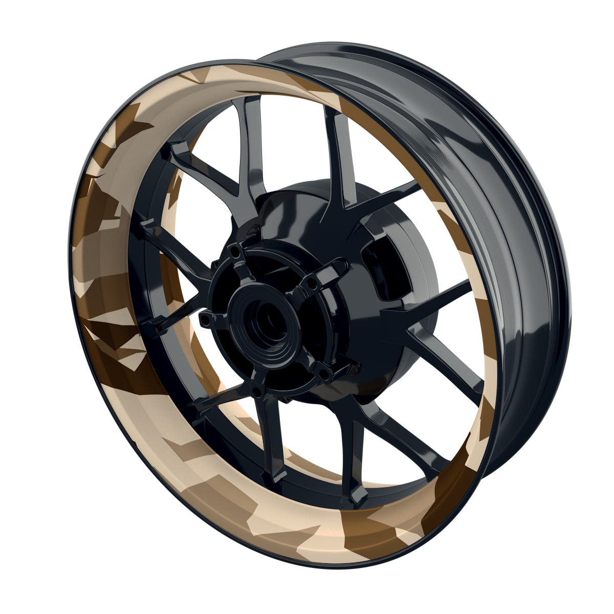 Felgenaufkleber Camouflage Desert eckig clean Premium keine