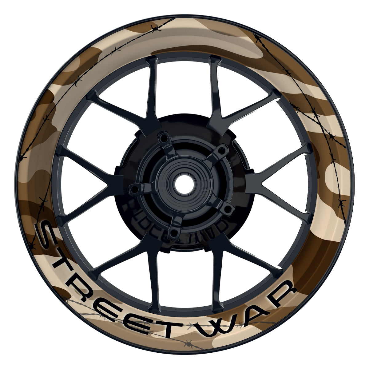 Felgenaufkleber Camouflage Desert rund Streetwar Premium keine