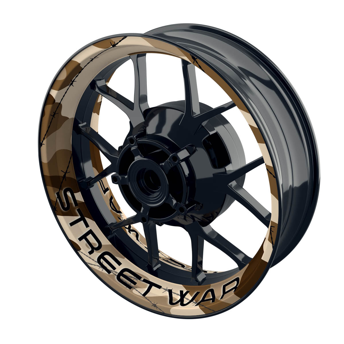 Felgenaufkleber Camouflage Desert rund Streetwar Premium keine