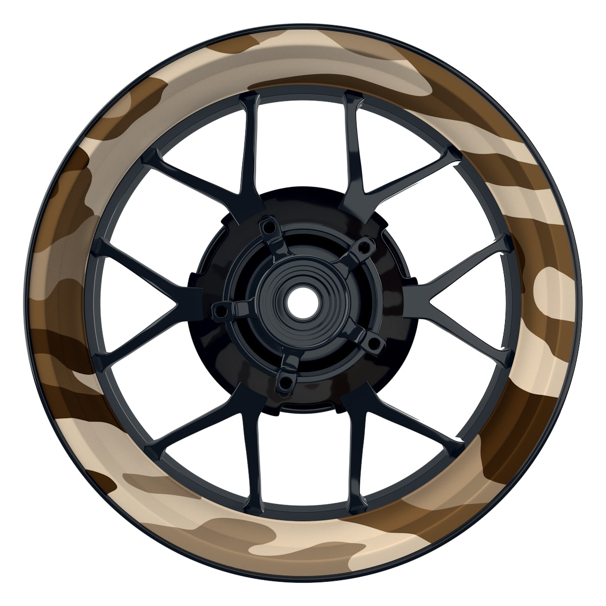 Felgenaufkleber Camouflage Desert rund clean Premium keine