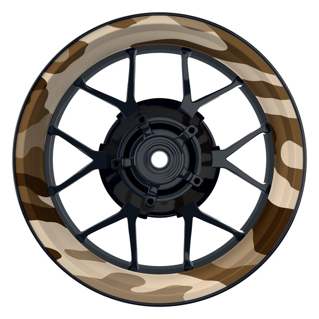 Felgenaufkleber Camouflage Desert rund clean Premium keine