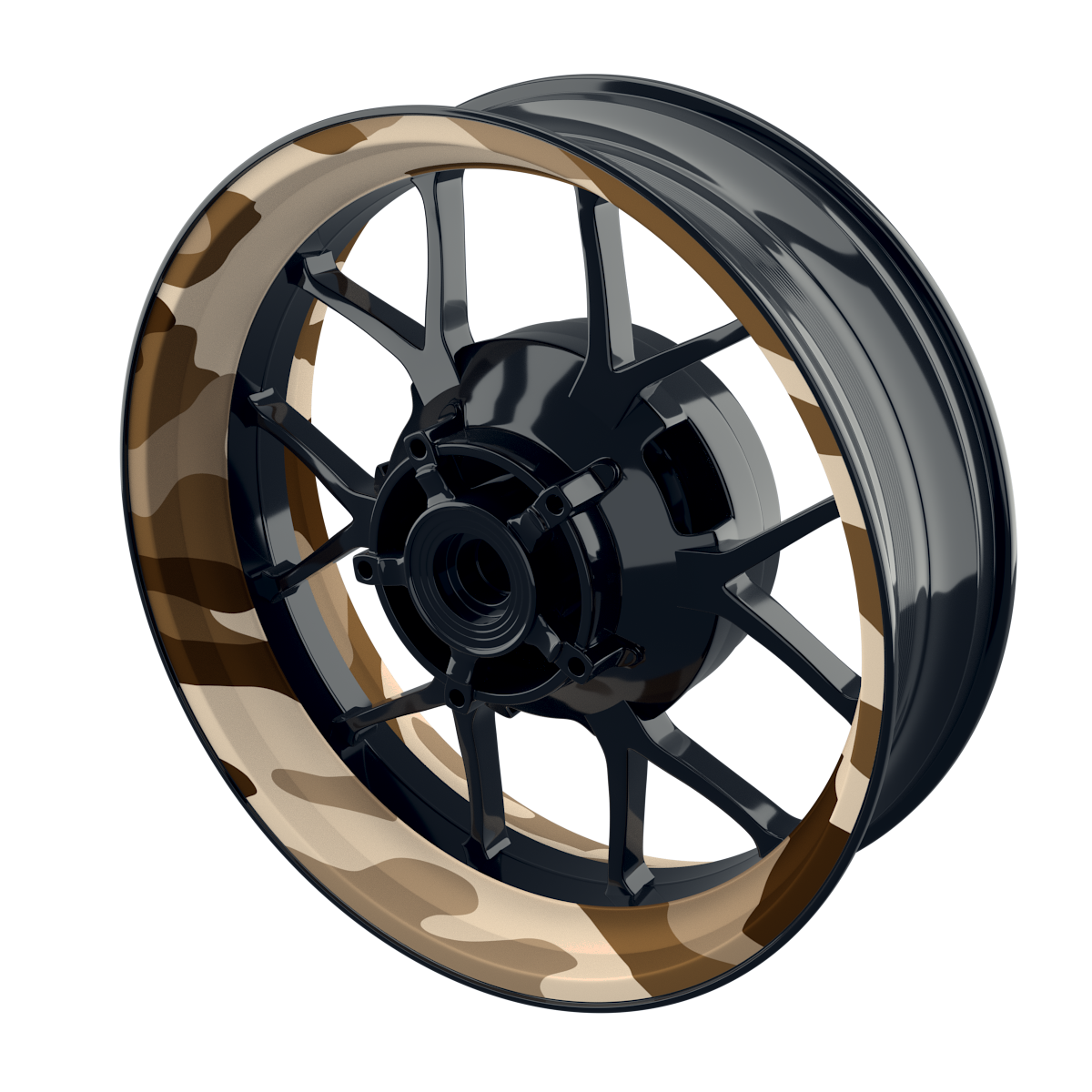 Felgenaufkleber Camouflage Desert rund clean Premium keine