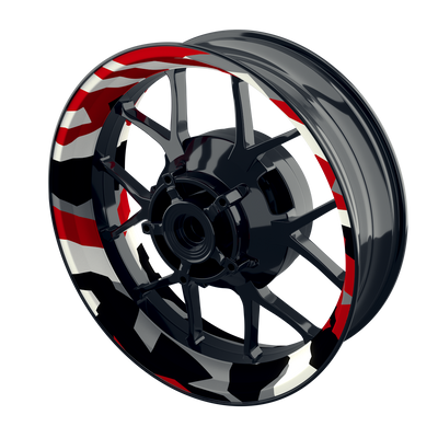 Felgenaufkleber Camouflage Redwood eckig clean Premium keine