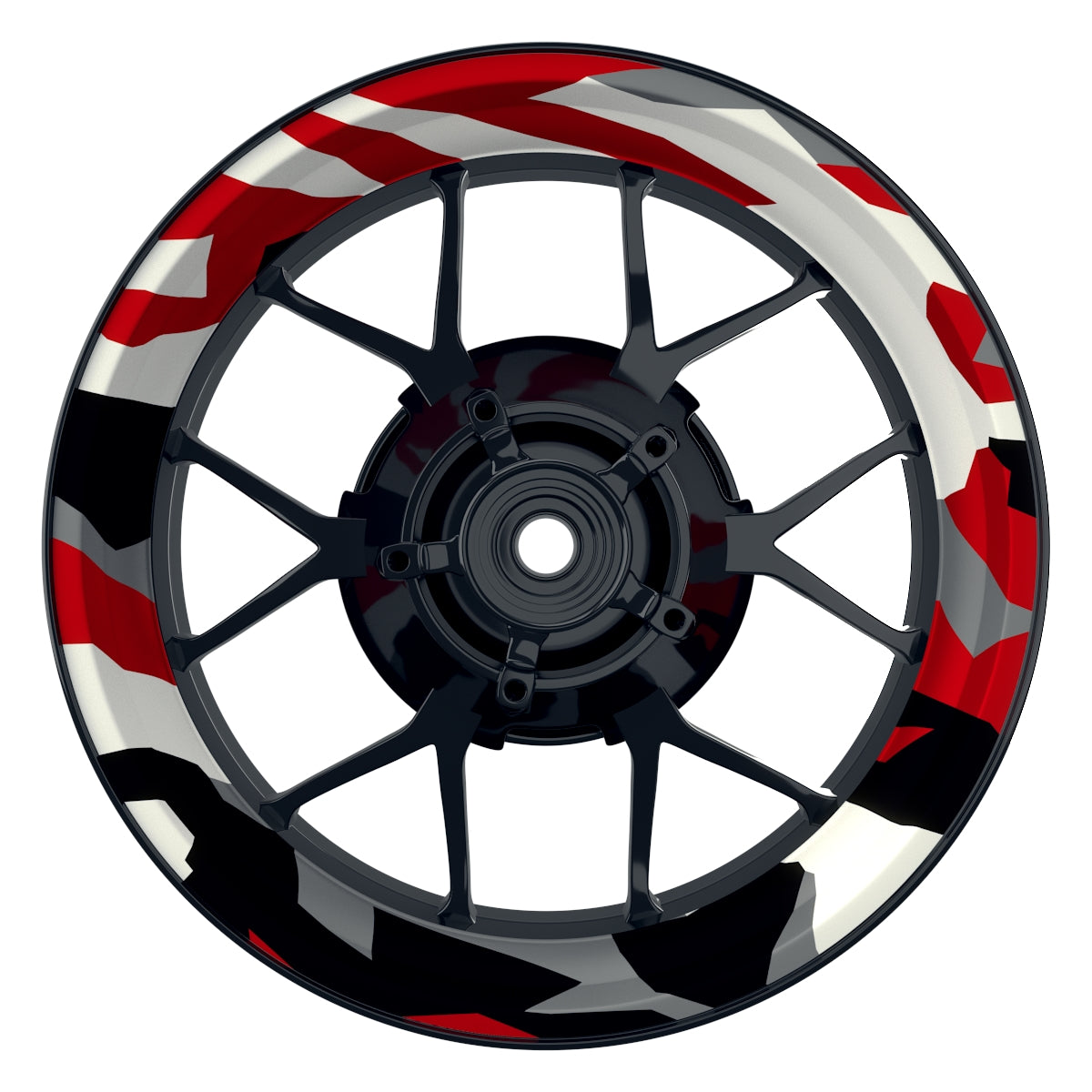 Felgenaufkleber Camouflage Redwood eckig clean Premium keine
