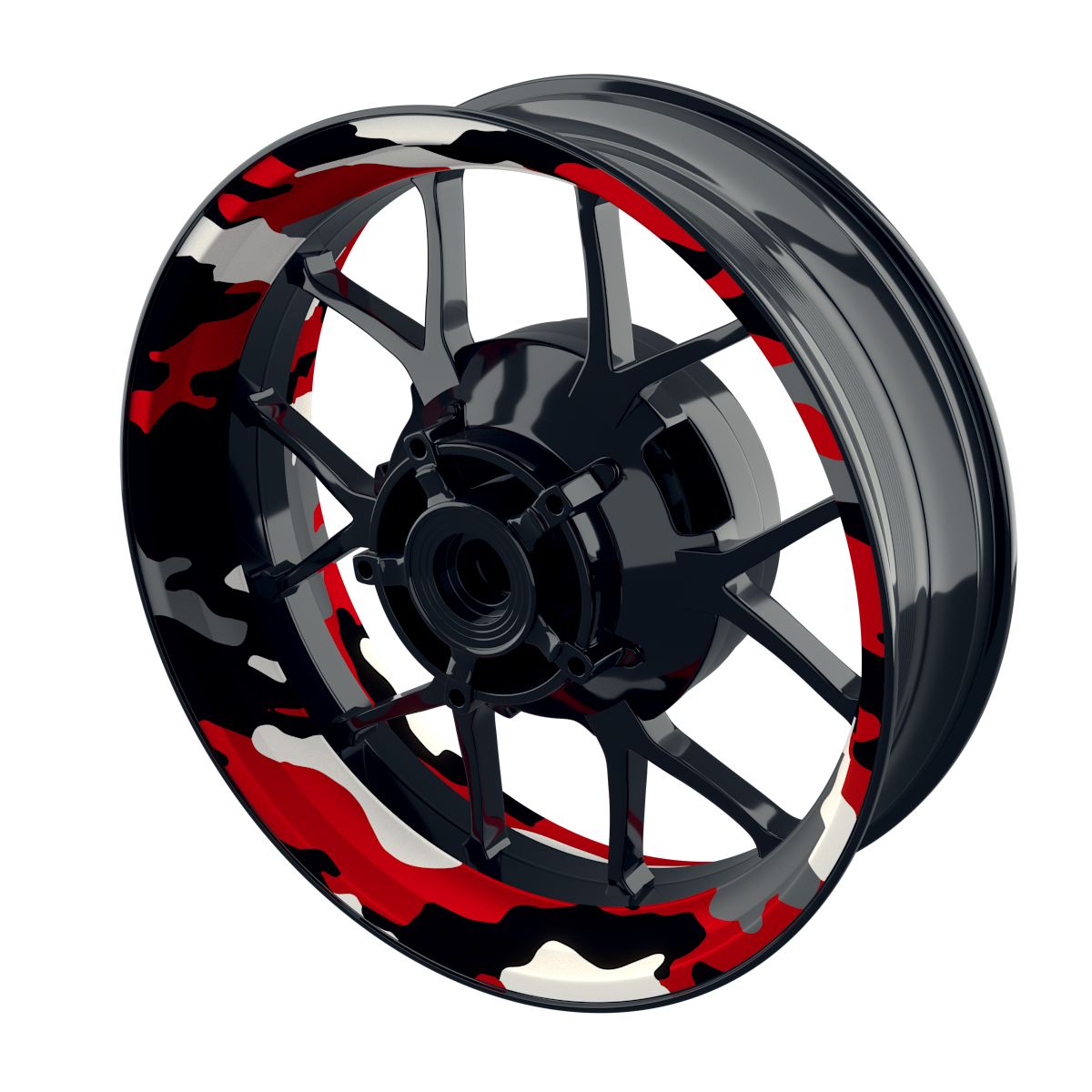 Felgenaufkleber Camouflage Redwood rund clean Premium keine