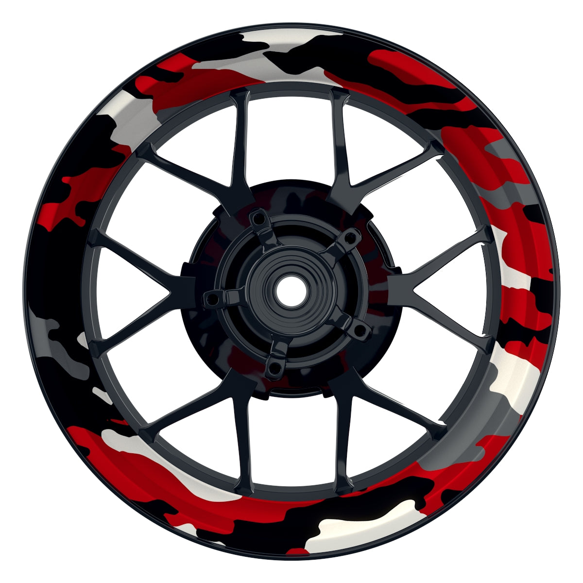 Felgenaufkleber Camouflage Redwood rund clean Premium keine