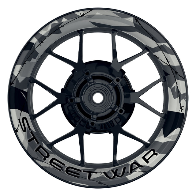 Felgenaufkleber Camouflage Snow eckig Streetwar Premium keine