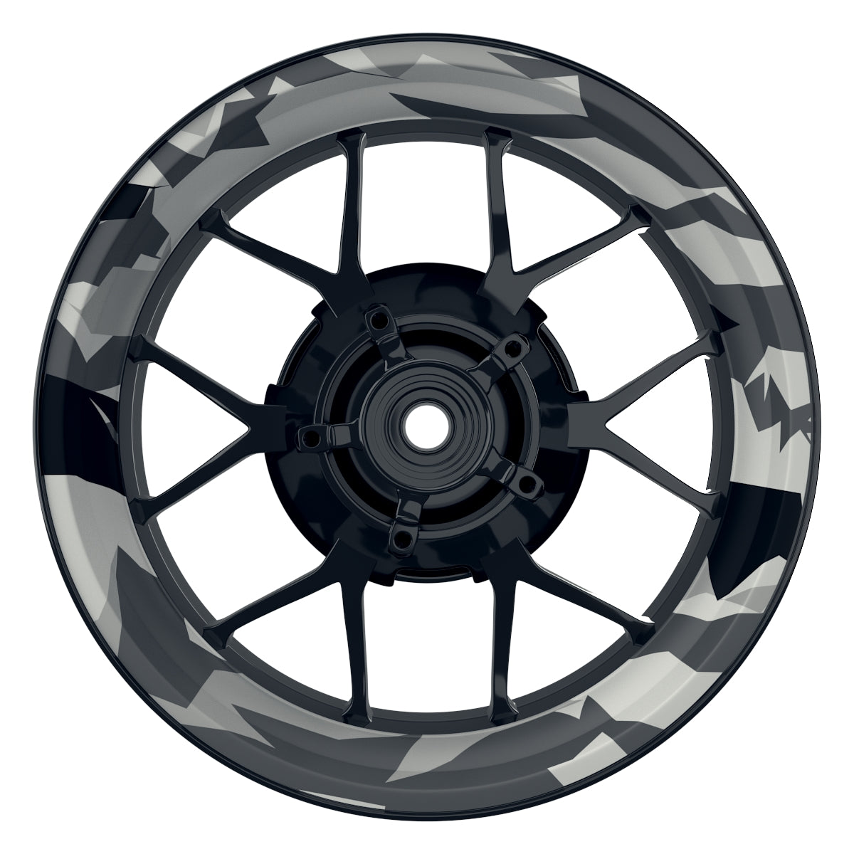Felgenaufkleber Camouflage Snow eckig clean Premium keine