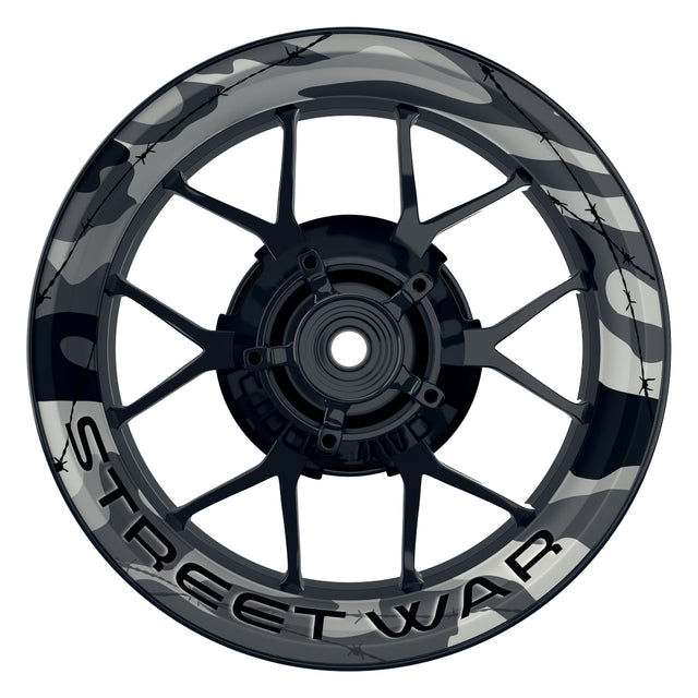 Felgenaufkleber Camouflage Snow rund Streetwar Premium keine