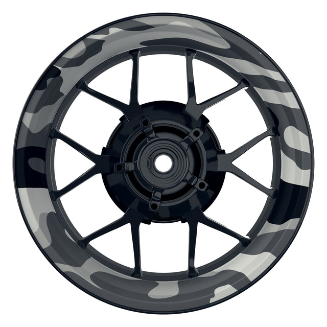 Felgenaufkleber Camouflage Snow rund clean Premium keine