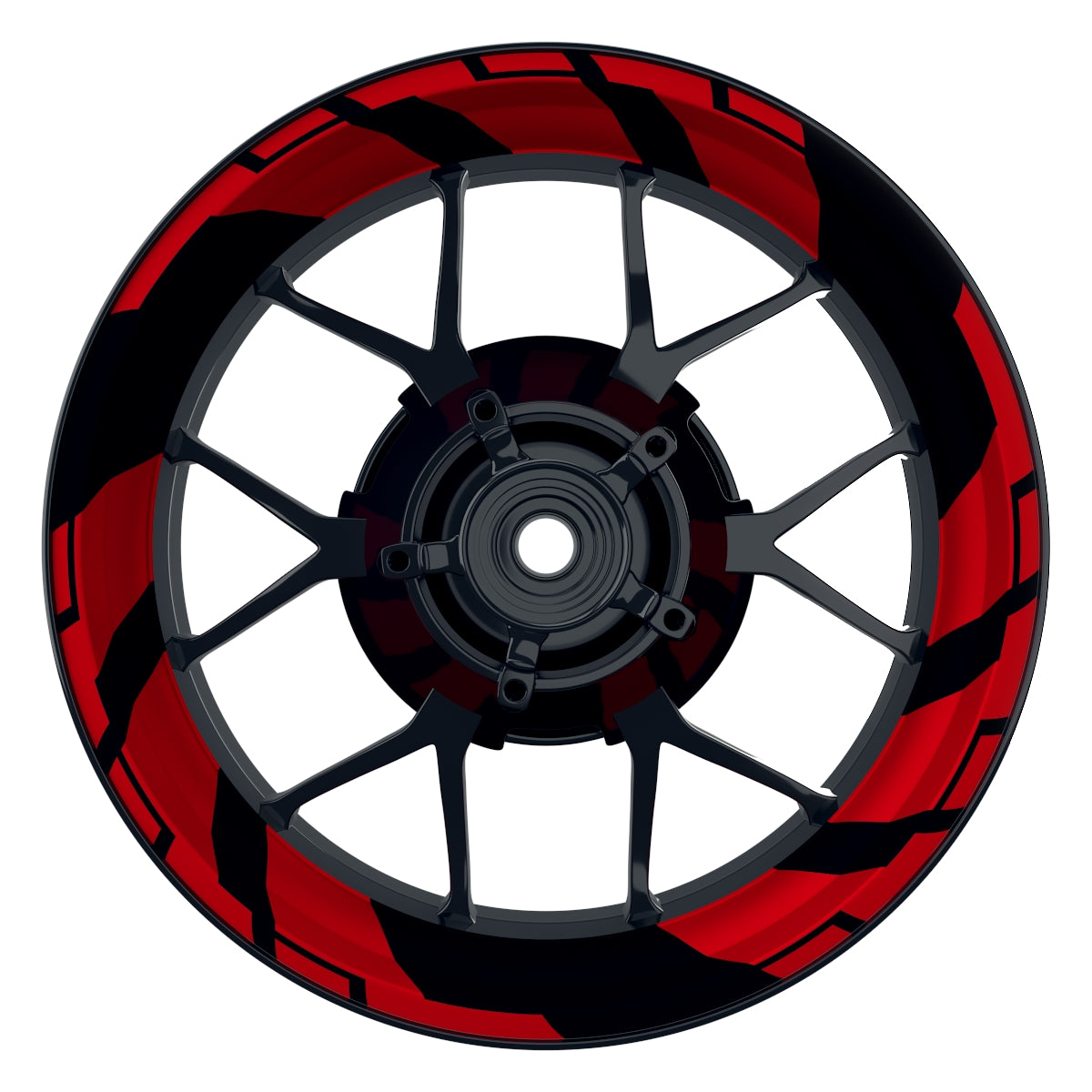 Felgenaufkleber Chainsaw Wheelsticker Premium rot