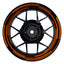 Felgenaufkleber Cybertech schwarz Wheelsticker Premium orange