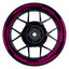 Felgenaufkleber Cybertech schwarz Wheelsticker Premium pink