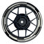 Felgenaufkleber Cybertech schwarz Wheelsticker Premium weiss