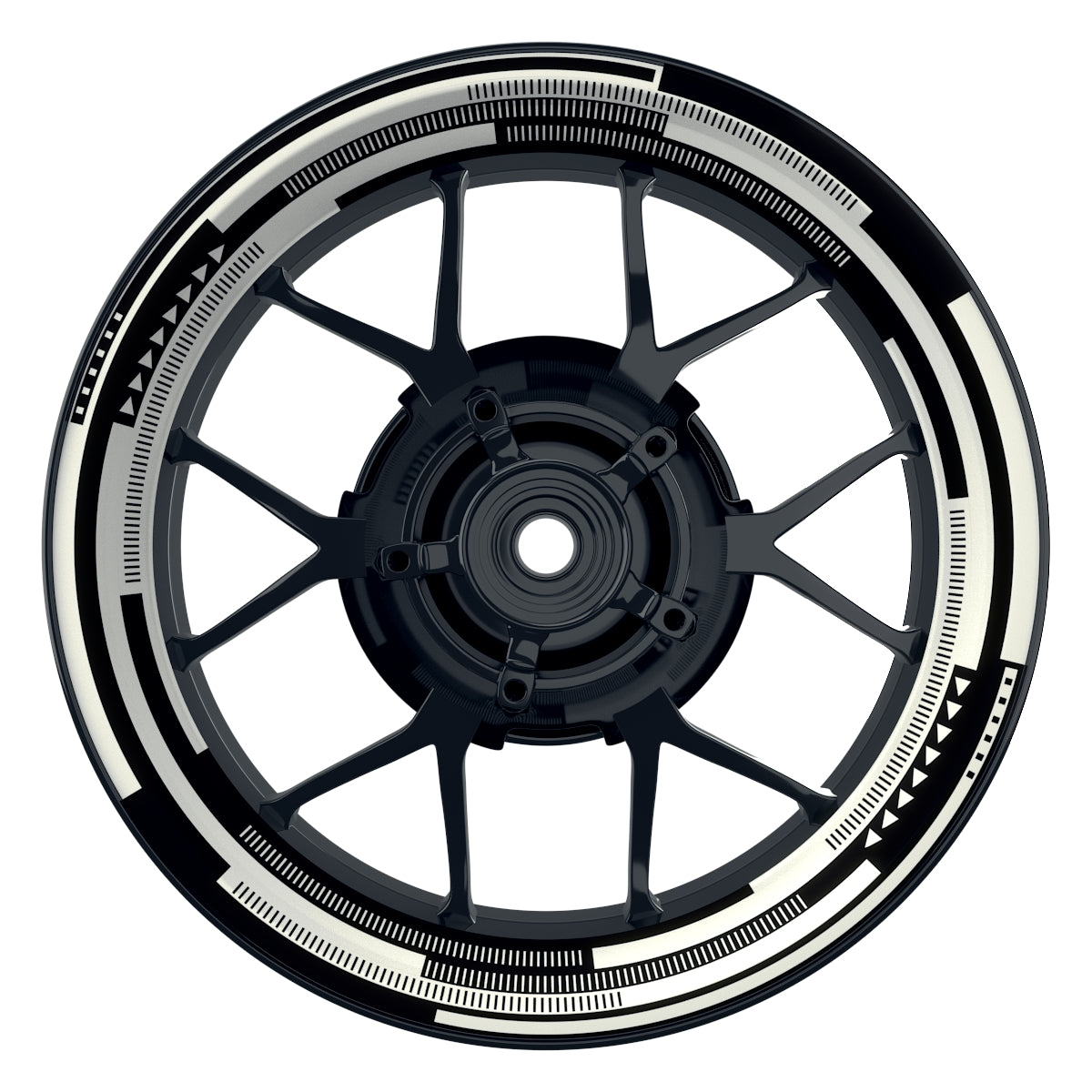 Felgenaufkleber Cybertech schwarz Wheelsticker Premium weiss