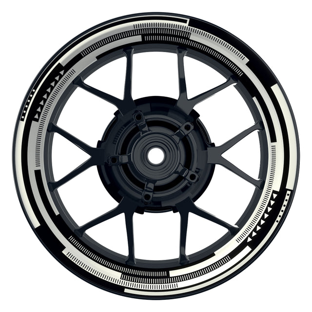 Felgenaufkleber Cybertech schwarz Wheelsticker Premium weiss