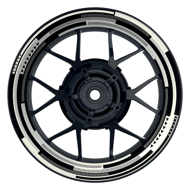 Felgenaufkleber Cybertech weiss Wheelsticker Premium schwarz