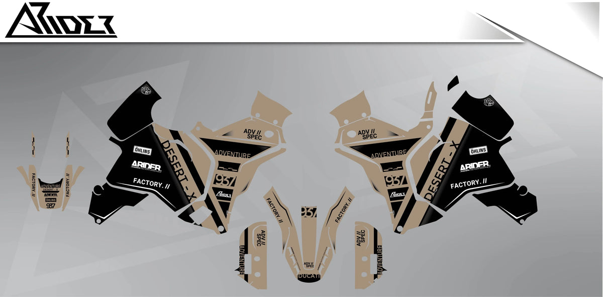 Dekor passend für Ducati DesertX Rally - Adventure Edition - Arider