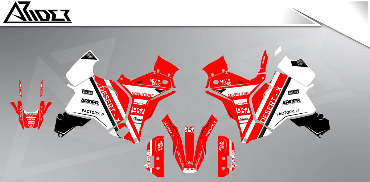 Dekor passend für Ducati DesertX Rally - Adventure Edition - Arider