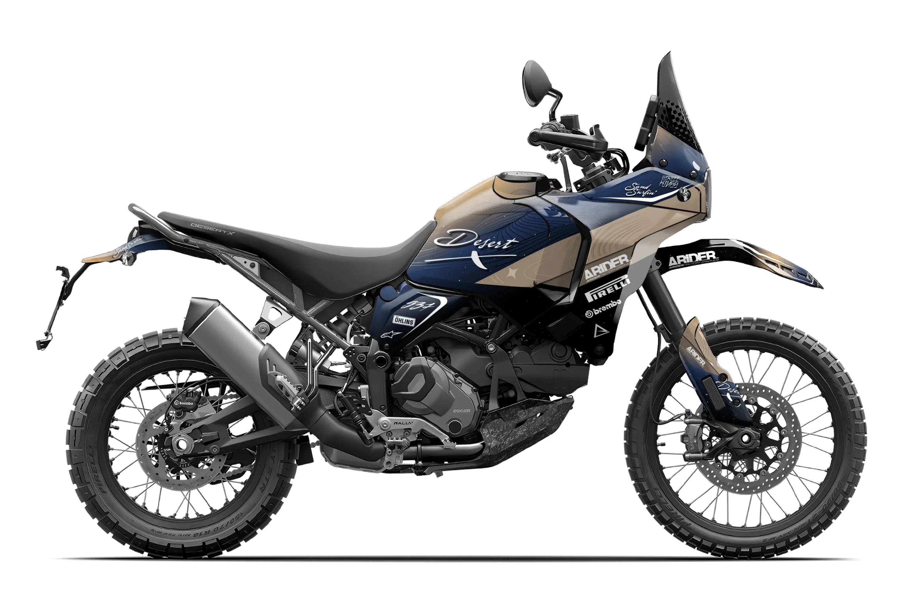 Graphics Kit suitable for Ducati DesertX Rally - Desert Edition Graphics Kit suitable for Ducati DesertX Rally - Desert Edition