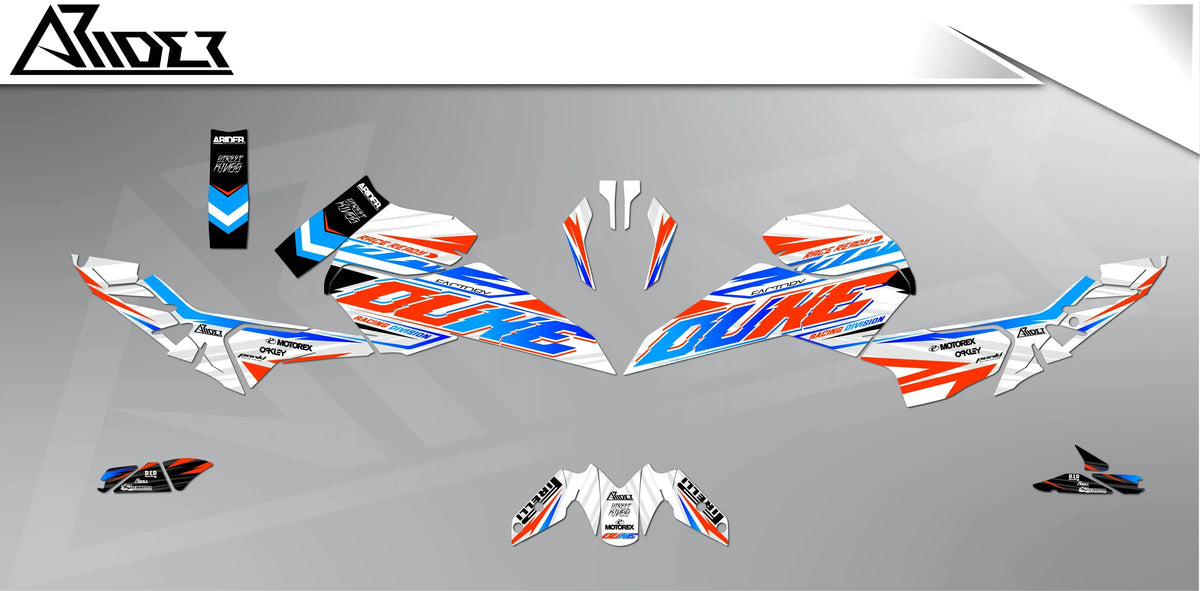 Dekor passend für KTM Duke 125 - Division Edition - Arider