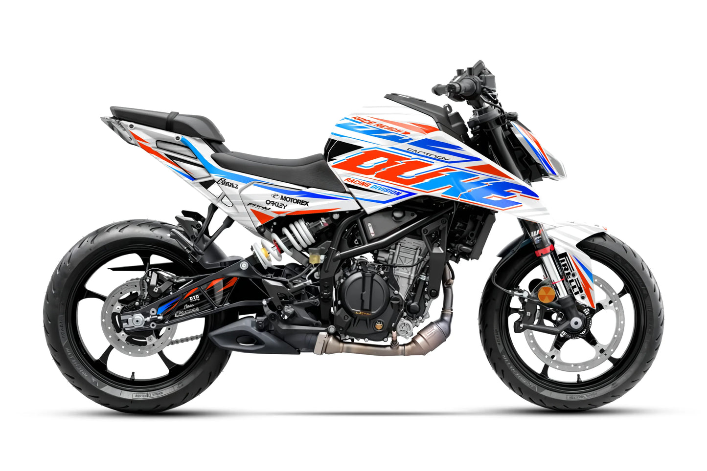 Graphics Kit suitable for KTM Duke 125 - Division Edition – Arider Graphics Kit suitable for KTM Duke 125 - Division Edition – Arider