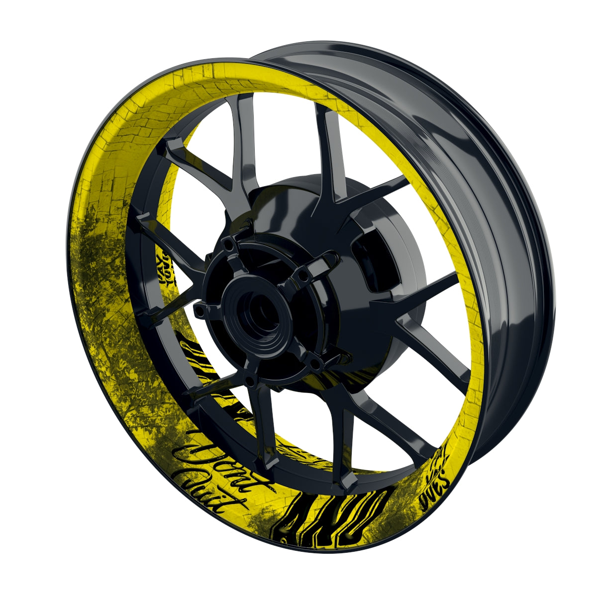 Felgenaufkleber Dontquit Wheelsticker Premium gelb
