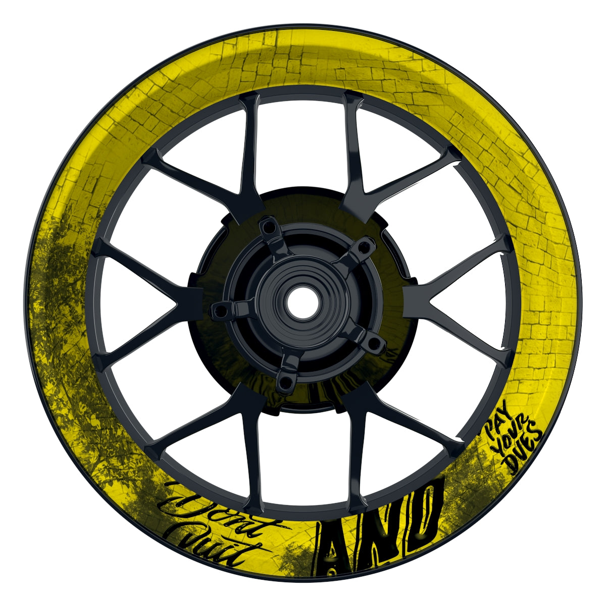 Felgenaufkleber Dontquit Wheelsticker Premium gelb