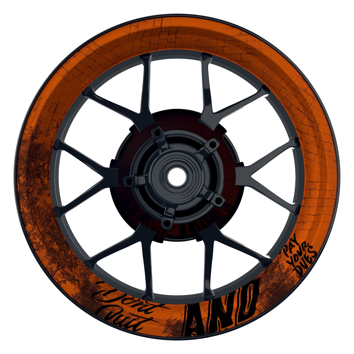 Felgenaufkleber Dontquit Wheelsticker Premium orange