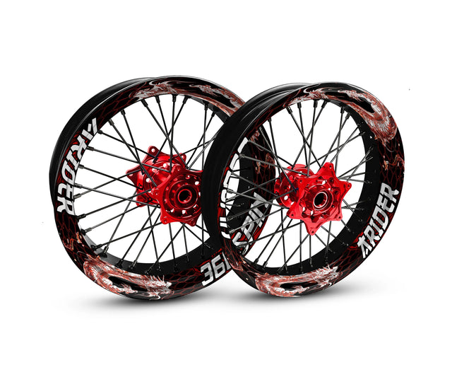 Motorrad Felgenaufkleber - 360° Spin - Dragon Edition - Arider