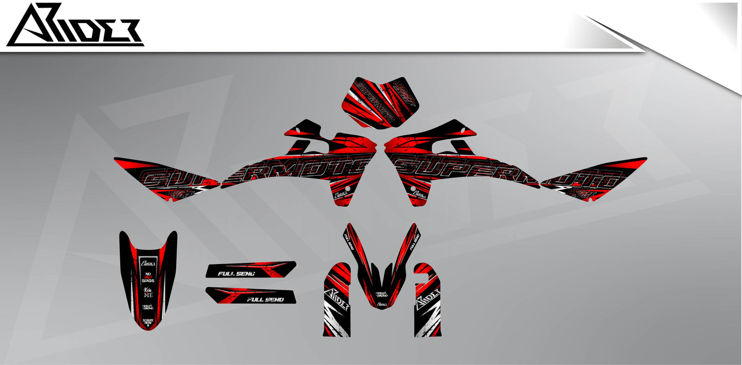 Graphics Kit suitable for Fantic XMF 50 / 125 - Distort Edition