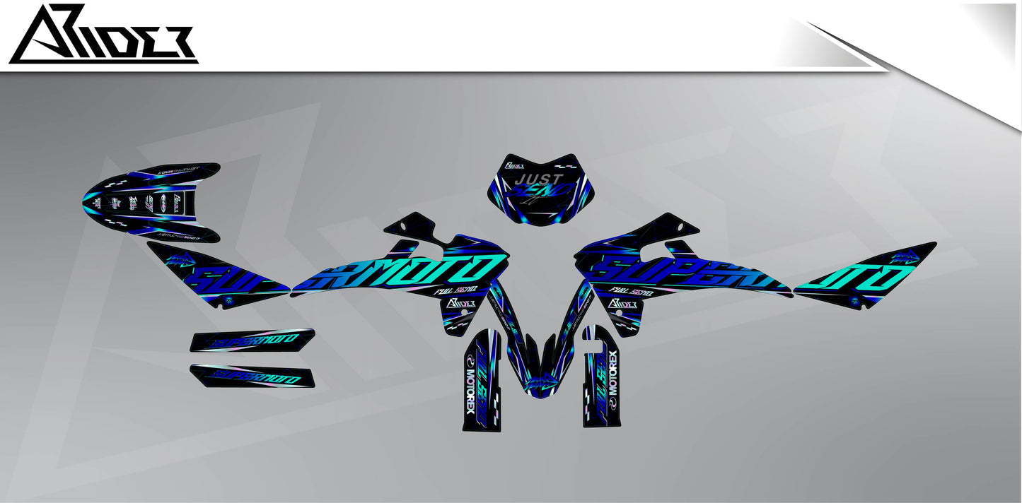 Graphics Kit suitable for Fantic XMF 50 / 125 - Glitch Edition