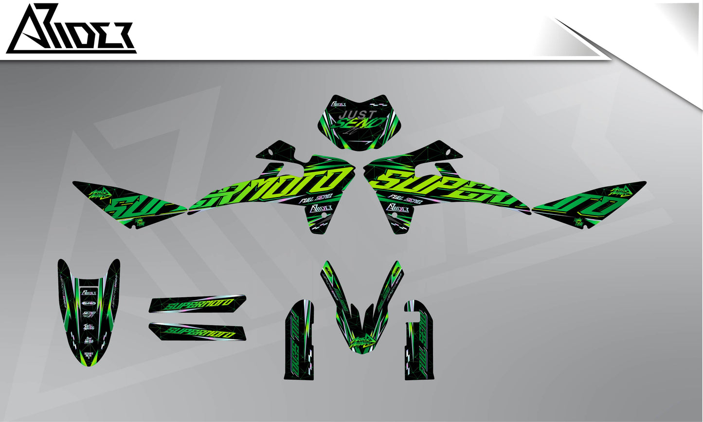 Graphics Kit suitable for Fantic XMF 50 / 125 - Glitch Edition