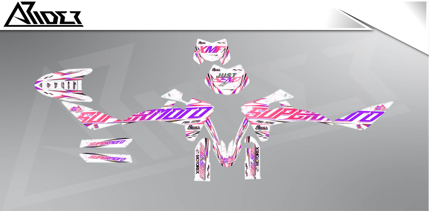 Graphics Kit suitable for Fantic XMF 50 / 125 - Glitch Edition