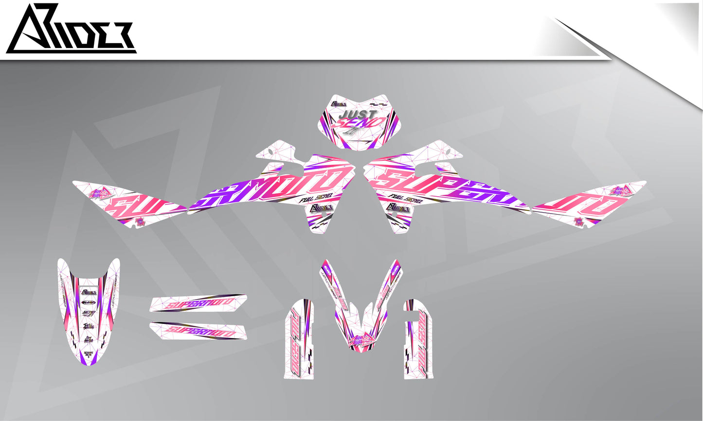 Graphics Kit suitable for Fantic XMF 50 / 125 - Glitch Edition