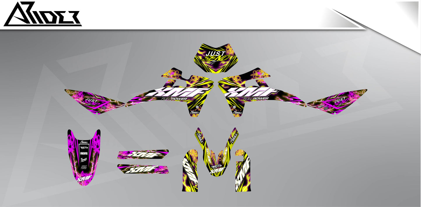 Graphics Kit suitable for Fantic XMF 50 / 125 - Shock Edition